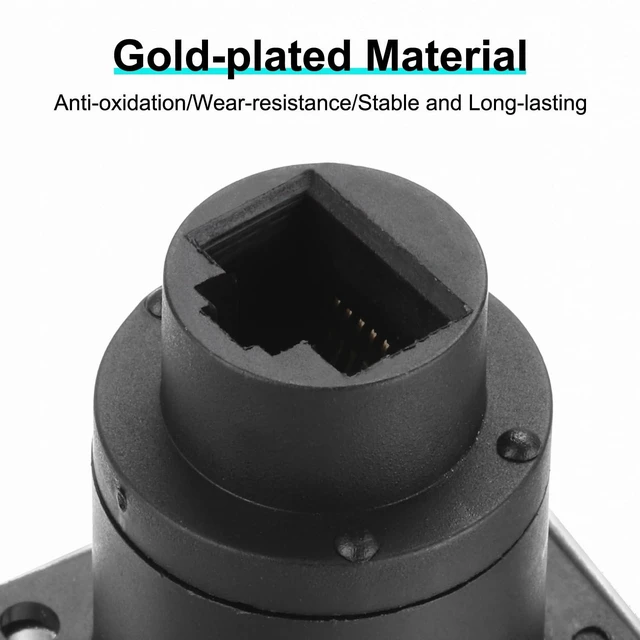 Alt view image 8 of 10 - MECCANIXITY D Type RJ45 Coupler, Panel Mount Connector IP65 Waterproof RJ45 Socket Female to Female LAN Network Bulkhead Pass Through Socket for CAT6/CAT5E/CAT5, Pack of 10