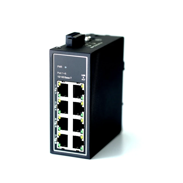 Alt view image 6 of 10 - WIWAV WDH-8ET-DC 10/100Mbps Unmanaged 8-Port Industrial Ethernet Switches with DIN Rail/Wall-Mount (UL Listed, Fanless, -30C~75C)
