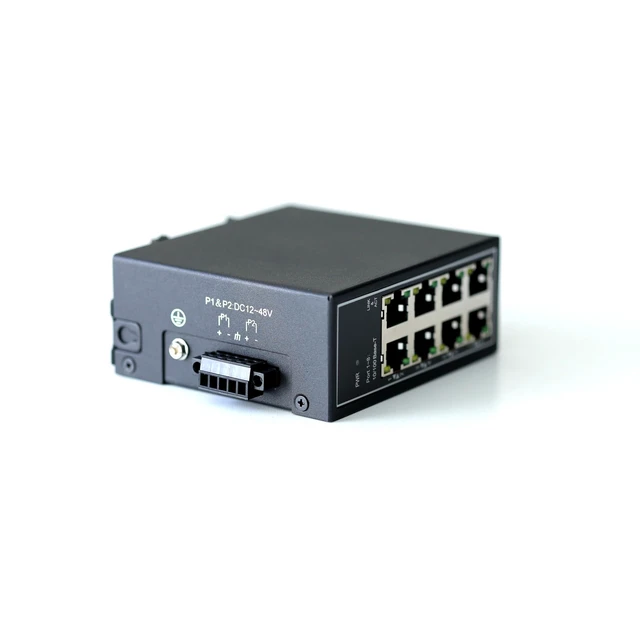Alt view image 9 of 10 - WIWAV WDH-8ET-DC 10/100Mbps Unmanaged 8-Port Industrial Ethernet Switches with DIN Rail/Wall-Mount (UL Listed, Fanless, -30C~75C)