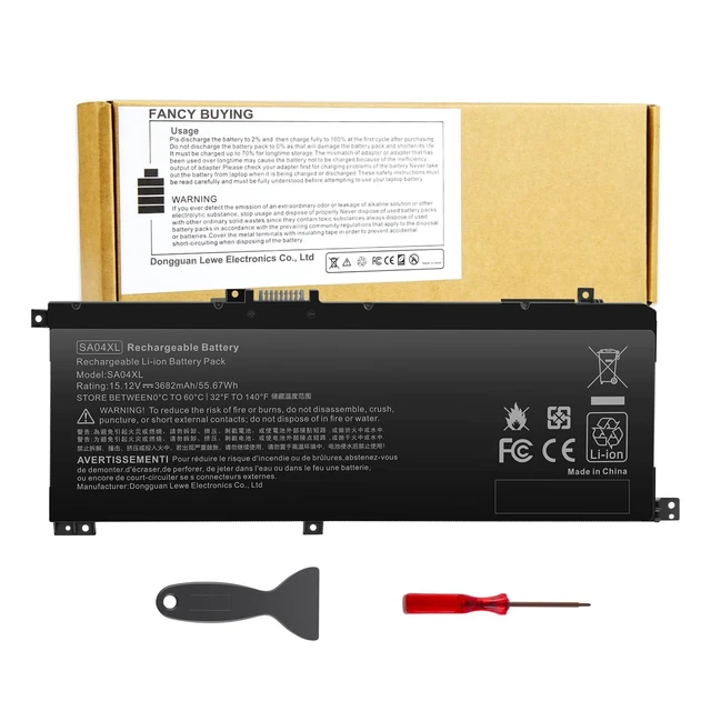 Alt view image 6 of 10 - SA04XL SAO4XL Battery for HP Envy X360 15m-ds0011dx 15m-dr0012dx 15m-dr0011dx 15m-ds0xxx 15m-dr0xxx 15t-dr100 15m-dr1xxx 17t-cg100 17-cg100 15M-DR 15M-DS SA04055XL L43267-005 L43248-AC2 HSTNN-OB1F