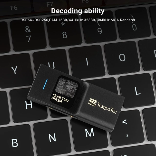 Alt view image 10 of 10 - TempoTec Sonata BHD Pro Type C USB dongle DAC, USB C DAC,Headphone Amplifier 4.4mm& 3.5mm,PCM384kHz,DSD256,MQA8X,Tidal for iPhone&Android&MacOS&Win (Sonata BHD Pro-Grey)