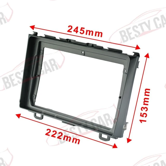 Alt view image 7 of 8 - Fits for Honda CRV 2007-2012 Car Radio Stereo Fascia Frame Double DIN 9 inch Dash Installation Mounting Kit