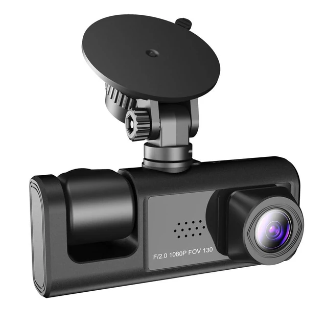 Alt view image 5 of 8 - Shkalacar Dash Cam Front & Inside & Rear Camera, 1080P DVR Car Dashboard Camera with Night Vision 2 Inch Screen Dashcam Support Night-Vision Loop Recording One-Key Lock