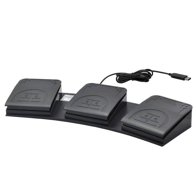 Alt view image 7 of 10 - OLLGEN Triple USB Foot Pedal Mechanical Switch Control 3 Three Key Program Computer Keyboard Mouse String Game Macro MIDI Cotroller Action HID
