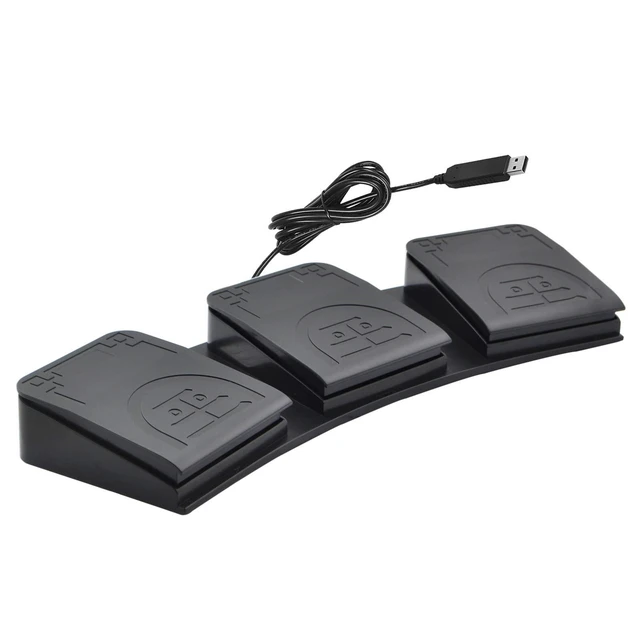 Alt view image 8 of 10 - OLLGEN Triple USB Foot Pedal Mechanical Switch Control 3 Three Key Program Computer Keyboard Mouse String Game Macro MIDI Cotroller Action HID