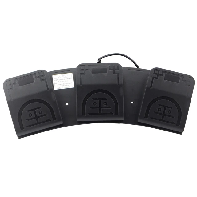 Alt view image 9 of 10 - OLLGEN Triple USB Foot Pedal Mechanical Switch Control 3 Three Key Program Computer Keyboard Mouse String Game Macro MIDI Cotroller Action HID