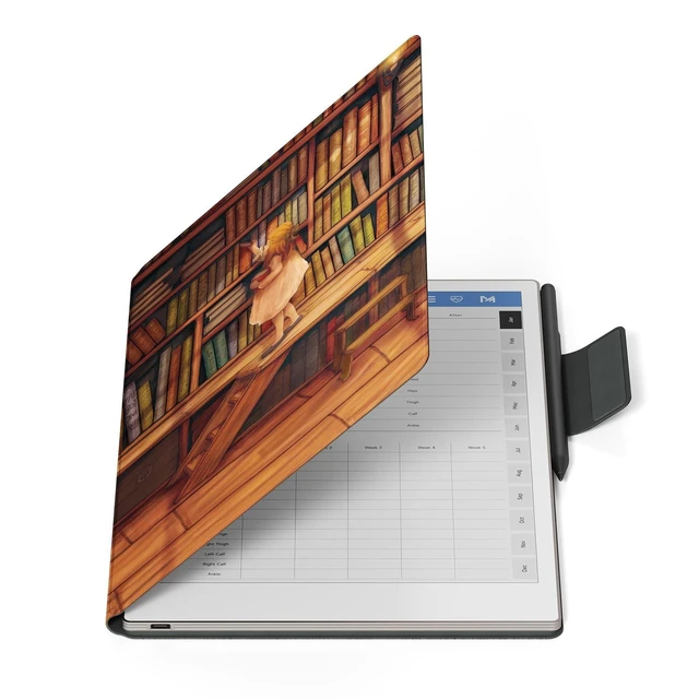 Alt view image 6 of 10 - Ayotu Case for Remarkable Paper Pro, Premium PU Leather Book Folio with Pen-Buckle, Smart Magnetic Cover for Remarkable Paper Pro 11.8" Color Tablet, Bundle with Premium Membership (The Library)