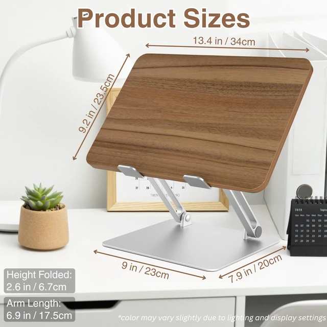 Alt view image 10 of 10 - AVARO Adjustable Laptop Stand Ergonomic Laptop Stand with Customizable Height & Angle, Robust Design Laptop Riser for Desk, Portable, Foldable & Durable Computer Stand for Home or Office Use