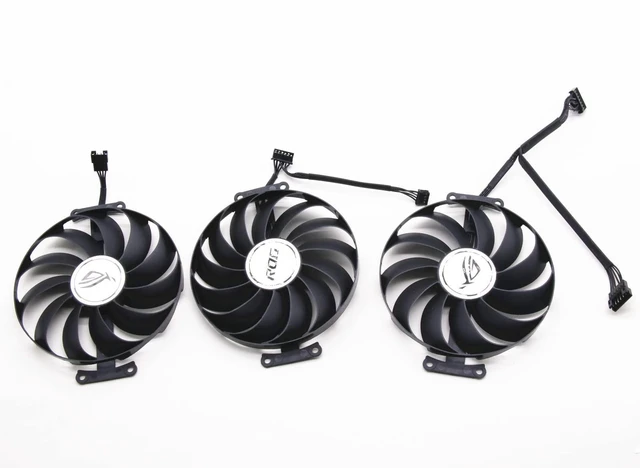 Alt view image 6 of 10 - Bestparts New Fan Replacement for ASUS Graphics Card ROG Strix 3060Ti 3070 3080 3090 6700xt 6800 6900