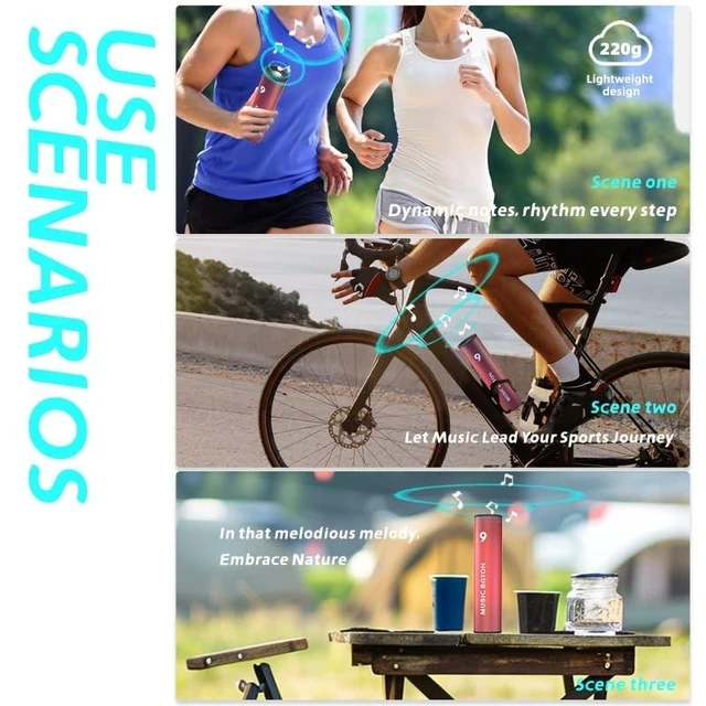 Alt view image 9 of 10 - XIANGWUSHE Relay Stick Outdoor Sports Speaker, 8H Playtime, TF Card & Recording Function, TWS Stereo, for Boyfriend
