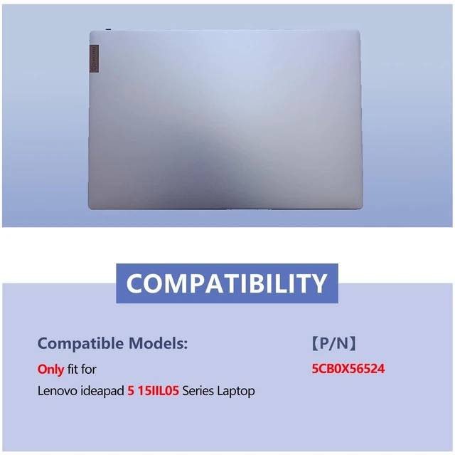 Alt view image 7 of 10 - D-KXCPELE New for ideapad 5 15IIL05 LCD Back Cover W/Antenna,P/N:5CB0X56524,Gray(Touch Version)