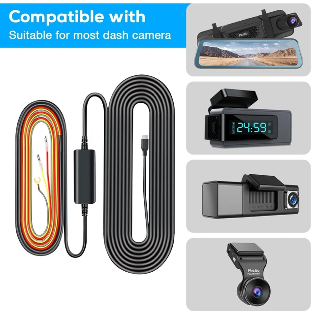 Alt view image 10 of 10 - Affver Type C Dashcam Hardwire Kit for A4 Dual Front and Rear, Hardwire Kit Fuse for Dash Camera with Fuse Taps and Installation Tools, Low Voltage Protection for Dash Cam 11.5ft