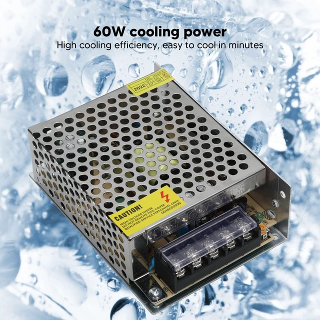 Alt view image 7 of 10 - Thermoelectric Peltier Cooler Kit 12V DC with Power Supply Semiconductor Refrigeration Cooling System for DIY Projects