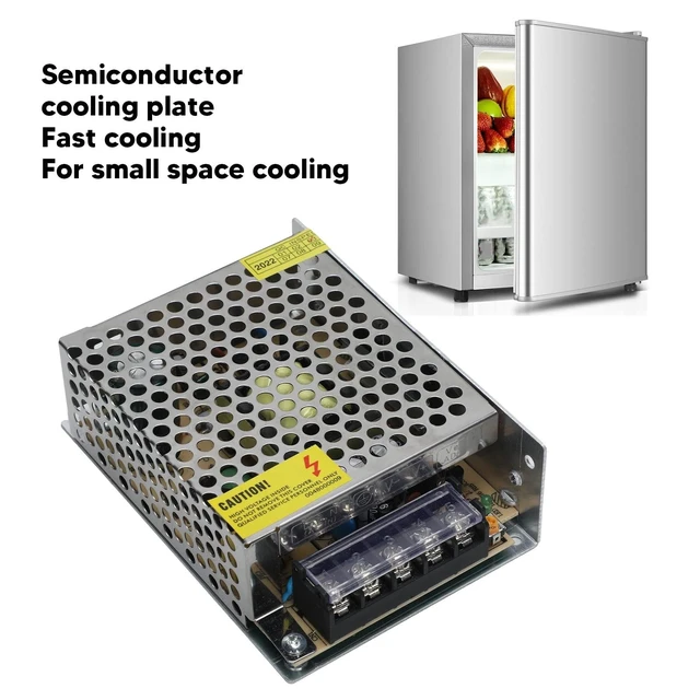 Alt view image 9 of 10 - Thermoelectric Peltier Cooler Kit 12V DC with Power Supply Semiconductor Refrigeration Cooling System for DIY Projects