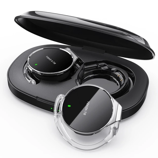 Alt view image 6 of 10 - Micool Open Ear Headphones Bluetooth 5.4, Sport On Ear Headphones Wireless, Water-Drop Shaped Noise Cancelling Clip On Headset Bluetooth with Long Battery Life, Comfort Fit 4 Microphones Earpho
