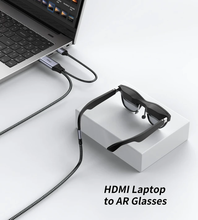 Alt view image 10 of 10 - HDMI to USB C Cable 4K60Hz 10FT, HDMI Source to USB C Monitor Display Adapter, Compatible with Xreal Air, Xreal One, Nreal, RayNeo,Rokid AR Glasses, Steam Deck Dock, PS5, Xbox, Portable Monitor