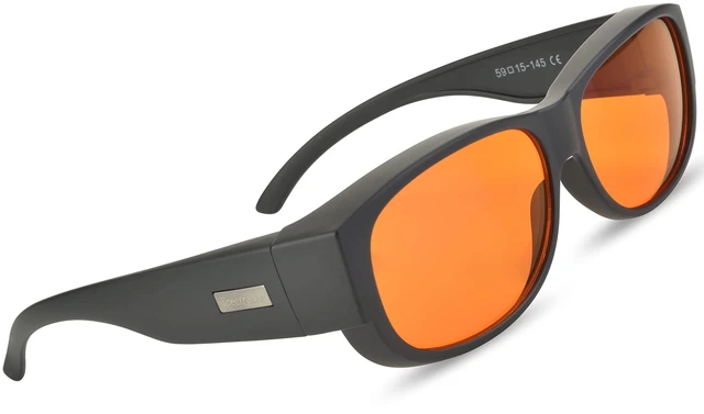 Alt view image 6 of 10 - Spectra479 - Fit Over 99.9% Blue Light Blocking Glasses for Sleep - Amber Nighttime Eyewear - Turn your Prescription & Reading Glasses Into World-Class Blue Blockers