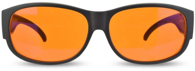 Alt view image 7 of 10 - Spectra479 - Fit Over 99.9% Blue Light Blocking Glasses for Sleep - Amber Nighttime Eyewear - Turn your Prescription & Reading Glasses Into World-Class Blue Blockers
