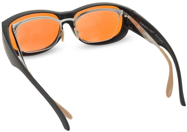 Alt view image 8 of 10 - Spectra479 - Fit Over 99.9% Blue Light Blocking Glasses for Sleep - Amber Nighttime Eyewear - Turn your Prescription & Reading Glasses Into World-Class Blue Blockers