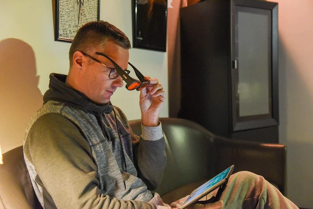 Alt view image 10 of 10 - Spectra479 - Fit Over 99.9% Blue Light Blocking Glasses for Sleep - Amber Nighttime Eyewear - Turn your Prescription & Reading Glasses Into World-Class Blue Blockers