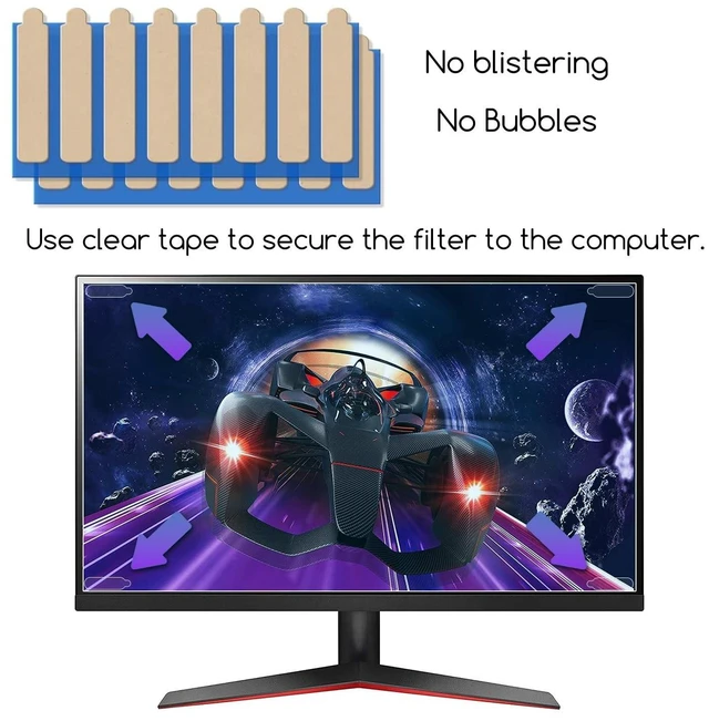 Alt view image 7 of 10 - KEANBOLL Anti Blue Light Screen Protector Panel for 27 Inches Computer Monitor Blue Light Blocking Filter Anti Glare Shield for Desktop Computer - (Removable,No Need to Stick)