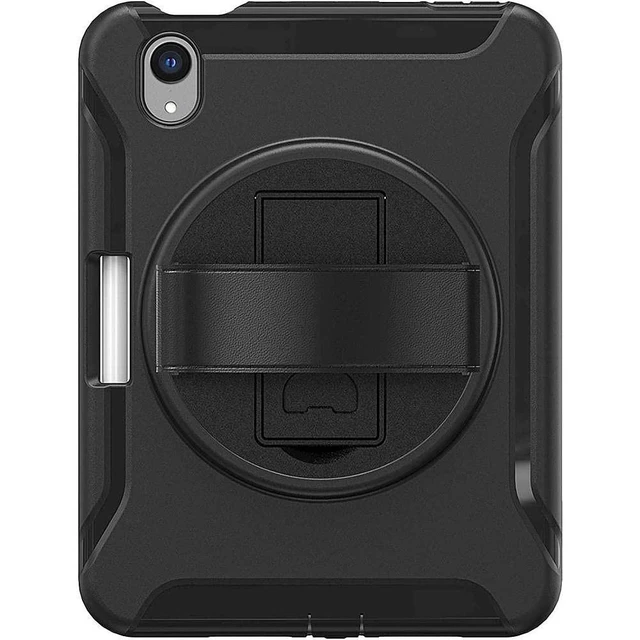 Alt view image 8 of 10 - Sahara - Protection Hand Strap Series Case for iPad Mini (A17 Pro) and iPad Mini (6th Generation 2021), Black, (TB00054)