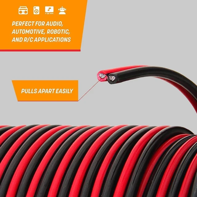 Alt view image 9 of 10 - GS Power OFC Pure Copper 10 Gauge Wire 25ft Oxygen Free, Electrical 12v Primary Hi-Fi Speaker Cable, 10AWG for Amplifier, Solar Panel, Automotive, Battery Cable, Stereo, Car, Home Theater, RV Power