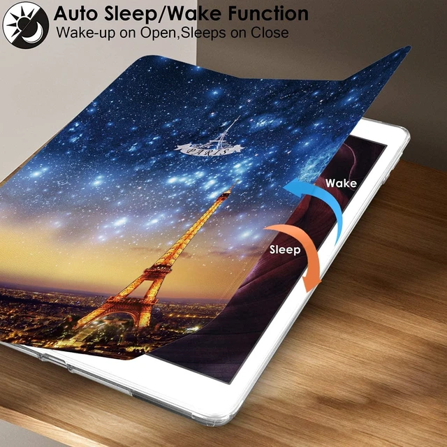 Alt view image 8 of 10 - DuraSafe iPad Pro 2016 9.7 inch Printed Case A1673 MLMP2LL/A MM172LL/A MLMN2LL/A MLMQ2LL/A A1674 A1675 MLMW2LL/A MLMX2LL/A MM192LL/A MLMV2LL/A MLN02LL/A MLMY2LL/A MM1A2LL/A MLPX2LL/A - Paris Night