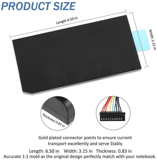 Alt view image 9 of 10 - ETESBAY 4XKN5 Battery Replacement for Dell Latitude 14 Rugged 5404 5414 E5404 Extreme 7404 7414 E7404 Series P45G P46G P46G001 P46G002 CJ2K1 VCWGN YGV51 DKNKD XN4KN XRJDF 453-BBBE 453-BBBD 11.1V