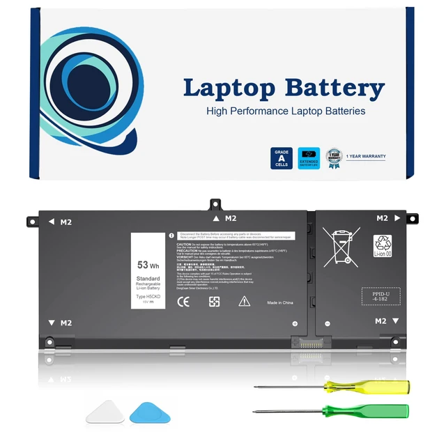 Alt view image 6 of 10 - New 53Wh H5CKD Battery Replacement for Dell Inspiron 5400 5406 7405 7300 7306 7500 7506 2-in-1 Silver 5300 5301 5401 5402 5408 5409 5501 5502 5508 5509 Series Latitude 3410 3510 Vostro 5300 5301