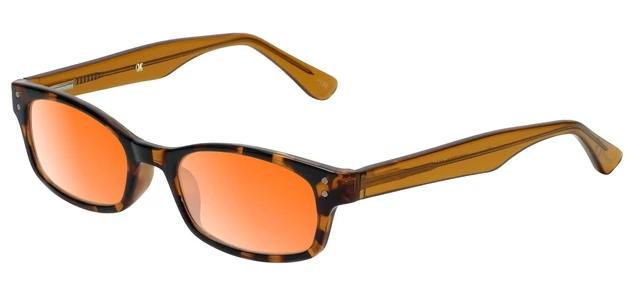 Alt view image 6 of 10 - Medspex Corinne McCormack Channing Color Therapy Reading Glasses +7.00 Tortoise Havana Brown Gold Amber/FL-41 Rose Womens Fluorescent Light Sensitivity Chromotherapy Chakra Healing