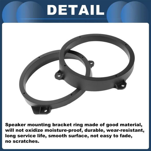 Alt view image 9 of 10 - INFINAUTO Speaker Spacer Ring Tweeter Speaker Spacer Adaptor for 6.5" for Subaru Impreza 2014-2020 ABS Black Waterproof