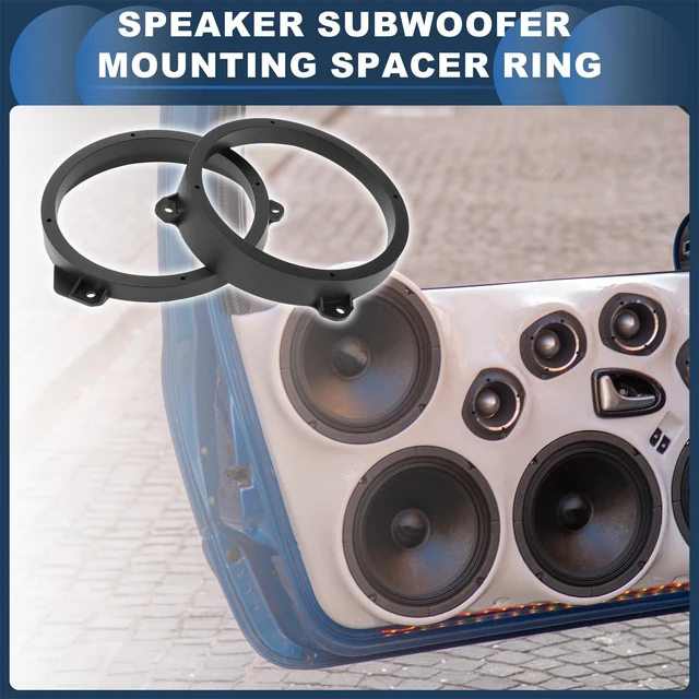 Alt view image 7 of 10 - INFINAUTO Speaker Spacer Ring Tweeter Speaker Spacer Adaptor for 6.5" for Subaru Impreza 2014-2020 ABS Black Waterproof