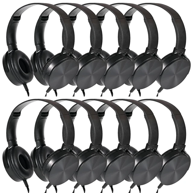 Alt view image 6 of 10 - Yoley Classroom Headphones Bulk 10 Pack,Students On Ear Headsets,Comfy Swivel Earphones for Computer,School,Library,Airplane,for Online Learning and Travel,Premium Stereo Sound 3.5mm Jack (Black)