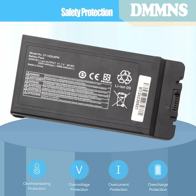 Alt view image 10 of 10 - DMMNS CF-VZSUPW Battery CF-VZSU0PR CF-VZSU0GW CF-VZSU0LW for Panasonic Toughbook CF54 CF-54 Mk1 Mk2 Mk3 Series 54 Gloved Multi Touch,54 Lite, 54 Performance, 54 Prime CF-54F9001KM 11.1V 4200mAh 46Wh