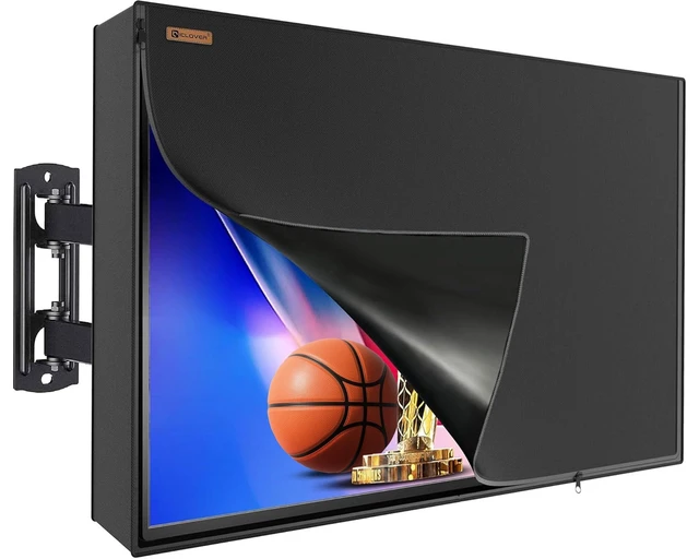 Alt view image 6 of 10 - IC ICLOVER Outdoor TV Cover 52-55 inch, 600D Heavy Duty Waterproof TV Protector with 3 Sides Full Zipper, Fits up to 51" W30" H, Weatherproof Outside Television Covers Enclosure for Flat Screen TVs