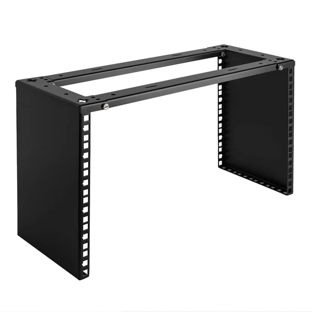 Alt view image 7 of 10 - RackPath 4U Wall Mount Network Rack - Patch Panel Bracket for Server and Network Equipment 11.25 inch Deep Heavy Duty 150lbs Capacity