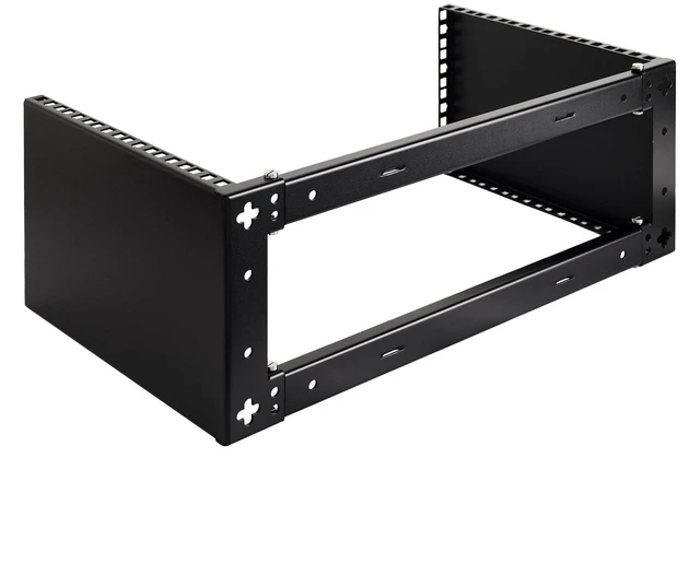 Alt view image 10 of 10 - RackPath 4U Wall Mount Network Rack - Patch Panel Bracket for Server and Network Equipment 11.25 inch Deep Heavy Duty 150lbs Capacity