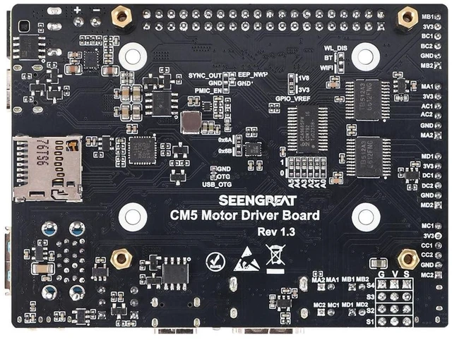Alt view image 8 of 10 - High-Performance Motor Driver Board & Robotics Controller for Compute Module 5, with ESP32, 4K HDMI, USB 3.2, MIPI (200 chars)
