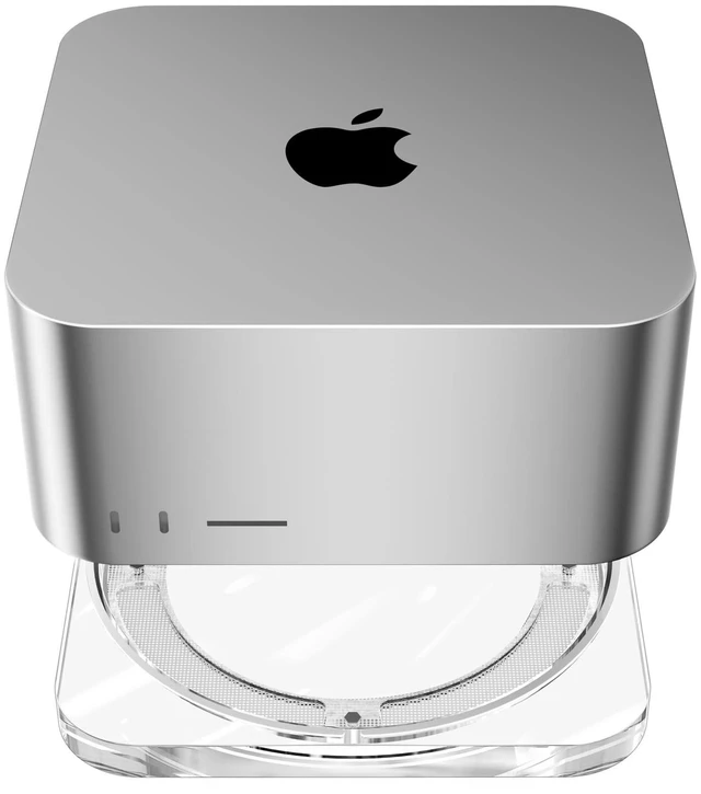 Alt view image 6 of 10 - HEWYIOS Transparent Acrylic mac Studio Stand, Built in Detachable air Filter Suitable for Mac Studio M2 Max, M2 Ultra, M1 Max, M1 Ultra AccessoriesCooling Desktop Bracket Mount