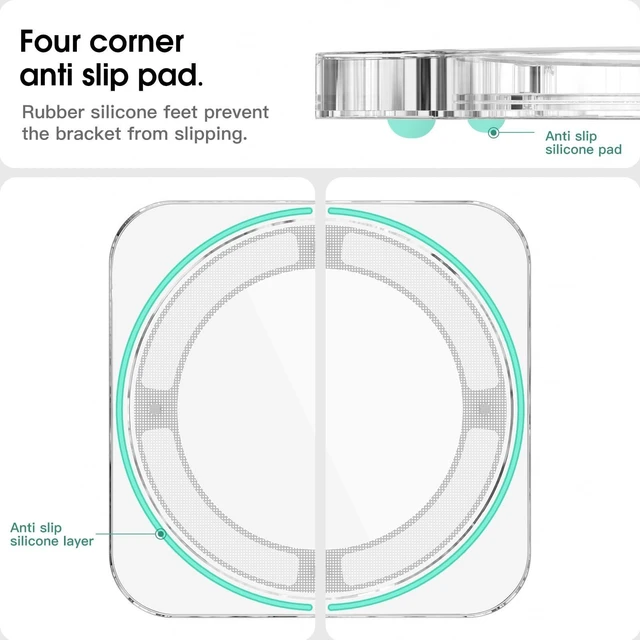 Alt view image 10 of 10 - HEWYIOS Transparent Acrylic mac Studio Stand, Built in Detachable air Filter Suitable for Mac Studio M2 Max, M2 Ultra, M1 Max, M1 Ultra AccessoriesCooling Desktop Bracket Mount