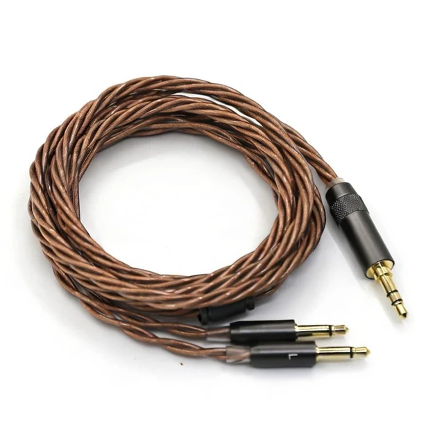 Alt view image 6 of 10 - Elihp 3.5mm Headphone Cable 5N High Purity Copper Plated with Gold Foil Replacement Cable Compatible with Hifiman Sundara,Ananda,Arya,He400se,1.5m,Dual 3.5mm to 3.5mm