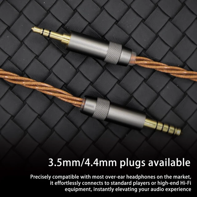 Alt view image 9 of 10 - Elihp 3.5mm Headphone Cable 5N High Purity Copper Plated with Gold Foil Replacement Cable Compatible with Hifiman Sundara,Ananda,Arya,He400se,1.5m,Dual 3.5mm to 3.5mm