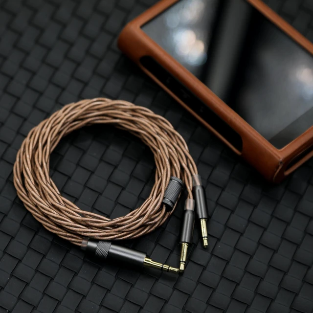 Alt view image 7 of 10 - Elihp 3.5mm Headphone Cable 5N High Purity Copper Plated with Gold Foil Replacement Cable Compatible with Hifiman Sundara,Ananda,Arya,He400se,1.5m,Dual 3.5mm to 3.5mm