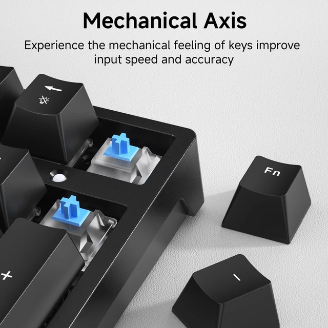 Alt view image 9 of 10 - JPHTEK Wireless Numeric Keyboard, Mechanical Number Pad with RGB LED Backlit 21 Key Numpad Wireless 2.4G/Bluetooth 5.0/Wired USB-C RGB Backlit Numeric Keypad Rechargeable Numeric Keypad for Win/Mac