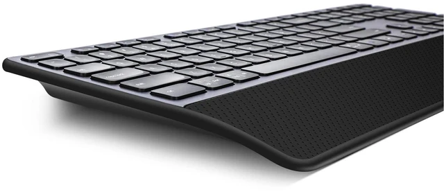 Alt view image 7 of 10 - CITLLA Wireless Keyboard, Rechargeable Full Size Multi-Device Bluetooth Keyboard with Wrist Rest, 3-Level Backlit, for Computer, Laptop, Tablet, Smartphone, Office,US Layout