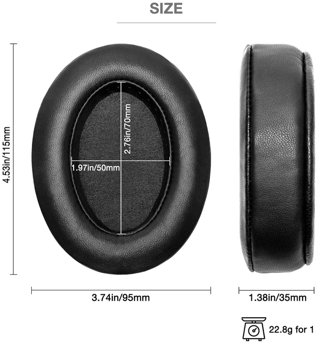 Alt view image 10 of 10 - Voarmaks Sheepskin Ear Pads - Compatible with Sennheiser HD280 Headphones - Soft Memory Foam Premium Real Leather