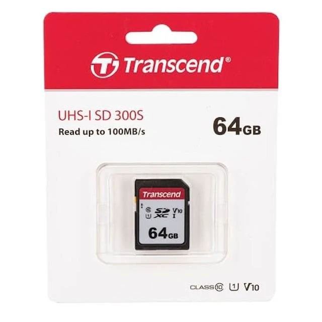 Alt view image 8 of 8 - Transcend 64GB Memory Card, Compatible with Nikon COOLPIX B500 Digital Camera - SDXC UHS-I Memory Card - Class 10, U1, 100MB/s, 300 Series