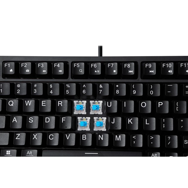 Alt view image 7 of 10 - Adesso AKB-610UB Multi-OS Mechanical Compact Keyboard with Copilot Ai Hotkey, Blue Switch, Clicky and Tactile