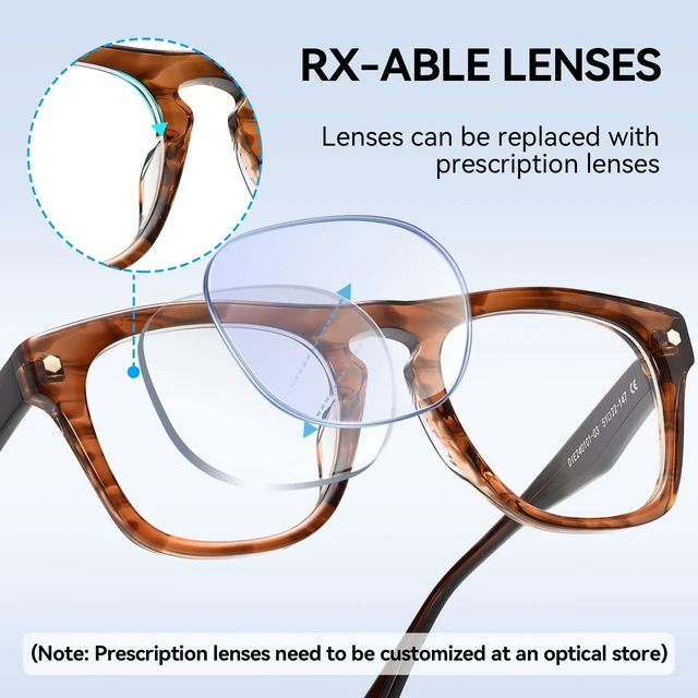 Alt view image 8 of 10 - Dollger Blue Light Glasses for Women Men Trendy Square Frame Bluelight Blocking Eyeglasses Acetate UV Brown Glasses